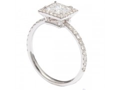 Thin Princess Cut Halo