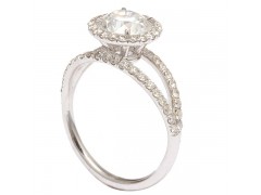 Thin Round Halo Split Shank 