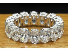 Oval Diamond 7.50 CT Eternity Wedding Band