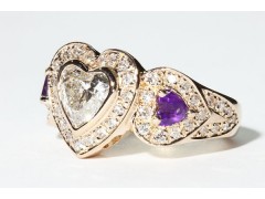 Heart Shaped Bezel Engagement Ring