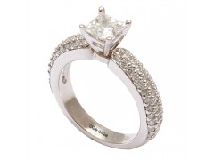 Pave Diamond Engagement Ring