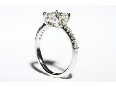 Low Set Princess Cut Engagement Ring